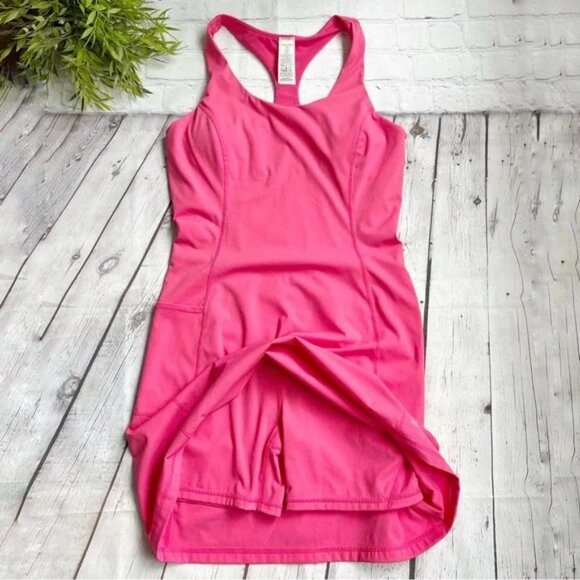 Sweaty Betty Power Workout Racerback Gym/Tennis Pink Tank Dress - Picture 4 of 6